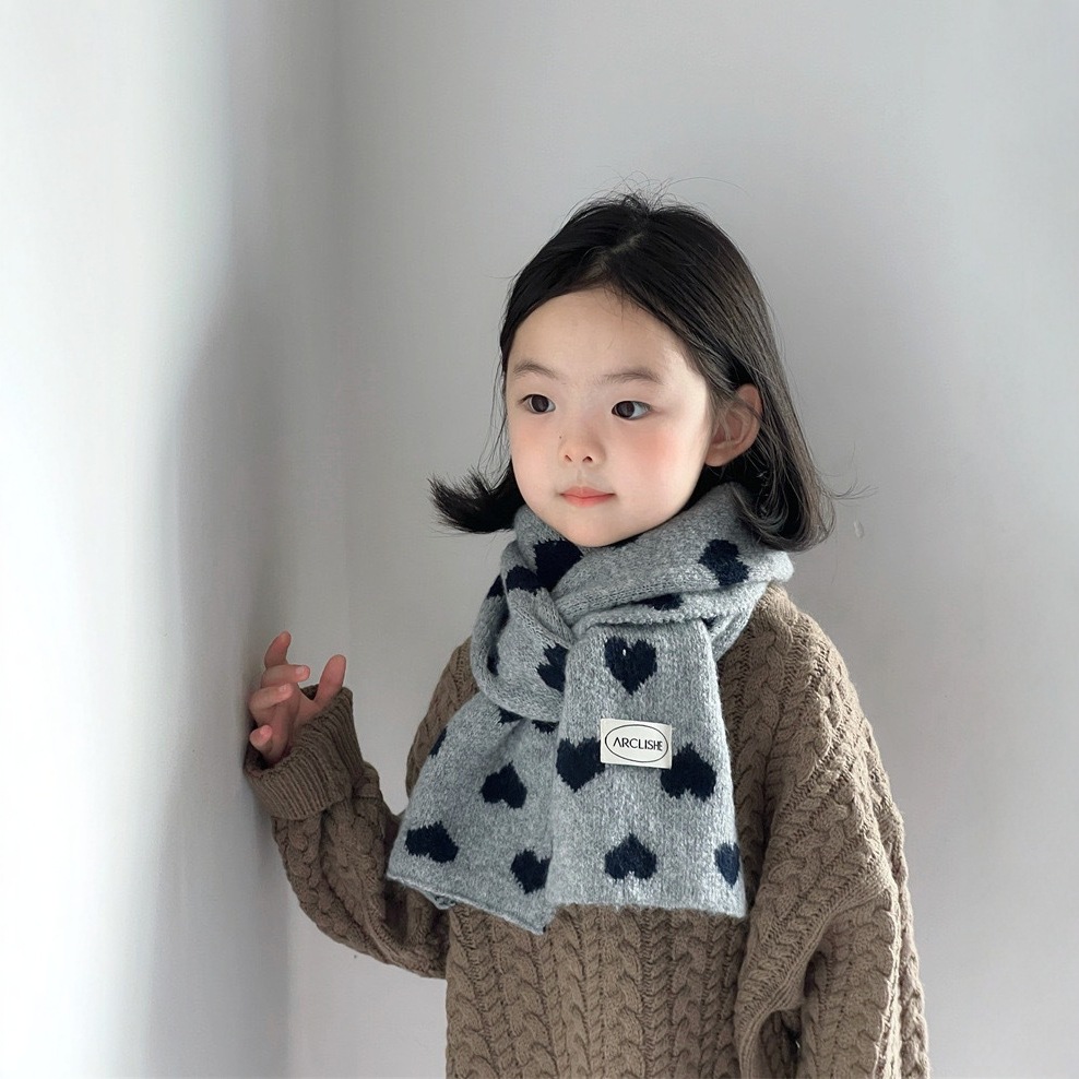 Brand children's knitted keep warm windproof scarf for men and women