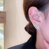 Ear clips, advanced universal earrings, with snowflakes, no pierced ears, high-quality style, simple and elegant design