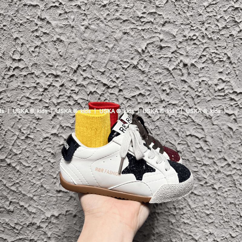 Sequin Children's Star Shoes 2026 Spring New Style Girls' Soft-Soled Sneakers Boys' Breathable Casual Shoes