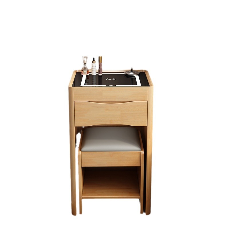 Nordic inteligente carga inalámbrica multifuncional maquillaje mesa gabinete moderno pequeño apartamento simple almacenamiento integrado mini mesa de maquillaje