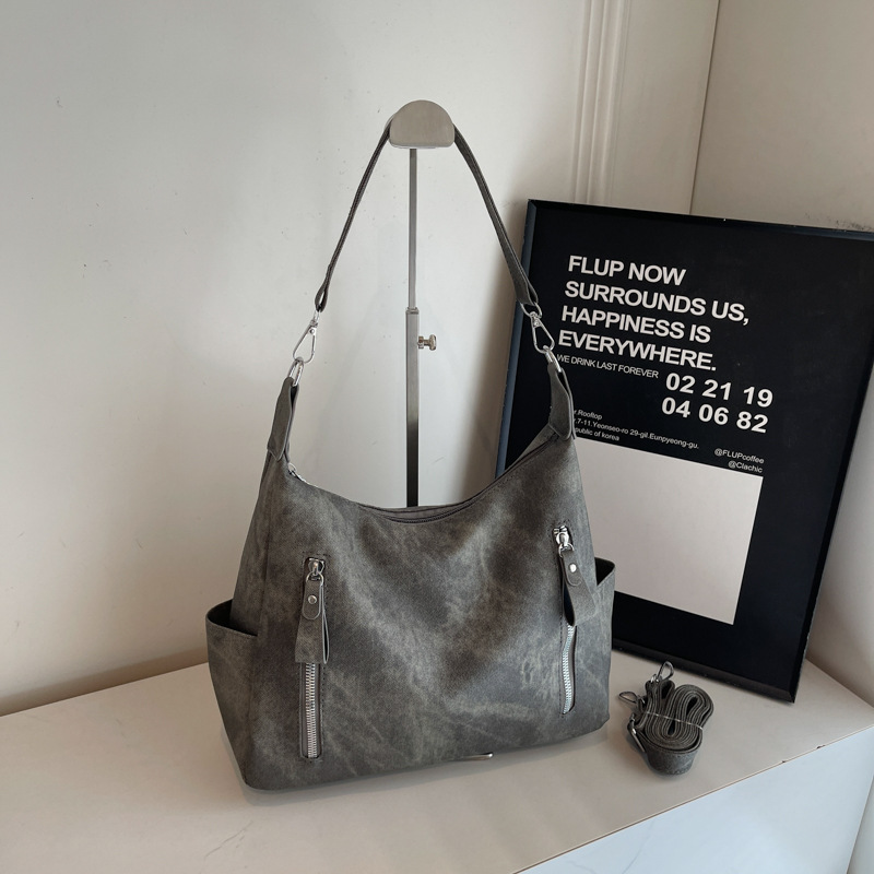 Bolsa de gran capacidad para mujeres 2024 otoño y invierno nuevo mochila mochila de textura esmerizada nicho bolso de hombro para viajar bolso de mujer