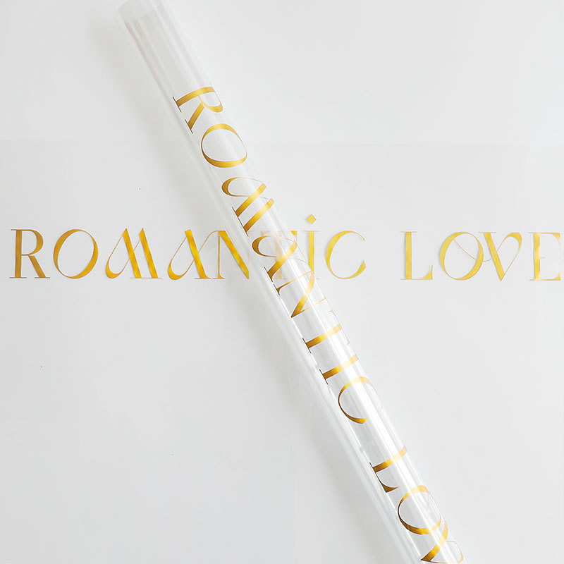 Flores de flores de color lippopp oro papel de vidrio transparente de alta permeabilidad papel de embalaje de flores impermeable estilo coreano florista