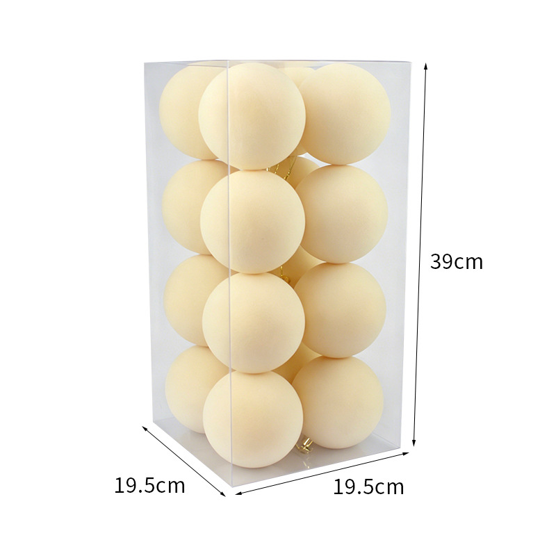 Bolas de Navidad 10CM / 16pcs Bolas de Navidad flotadas Bolas de plástico Colgante de Navidad atmósfera de vacaciones