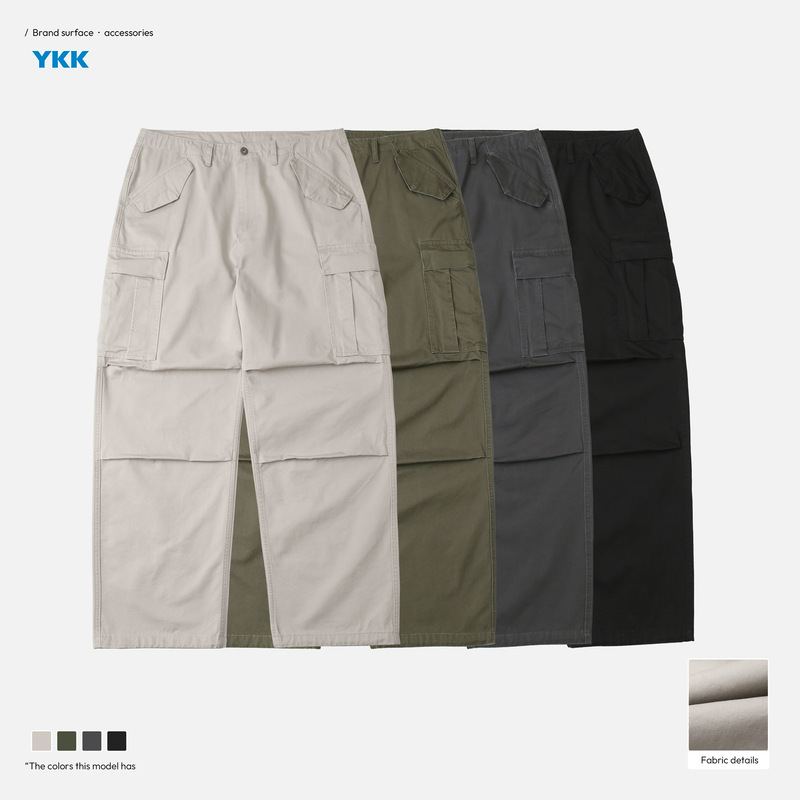 Trs Men's Clothing丨25Ss Spring Japanese Style Style Loose Straight-Leg Lightweight Washed Leg Pocket Work Casual Pants for Men Trs Men's Clothing丨25Ss Spring Japanese Style Style Loose Straight-Leg Lightweight Washed Leg Pocket Work Casual Pants for Men