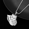 Fashionable design pillow, necklace stainless steel, accessory suitable for men and women for elementary school students, does not fade