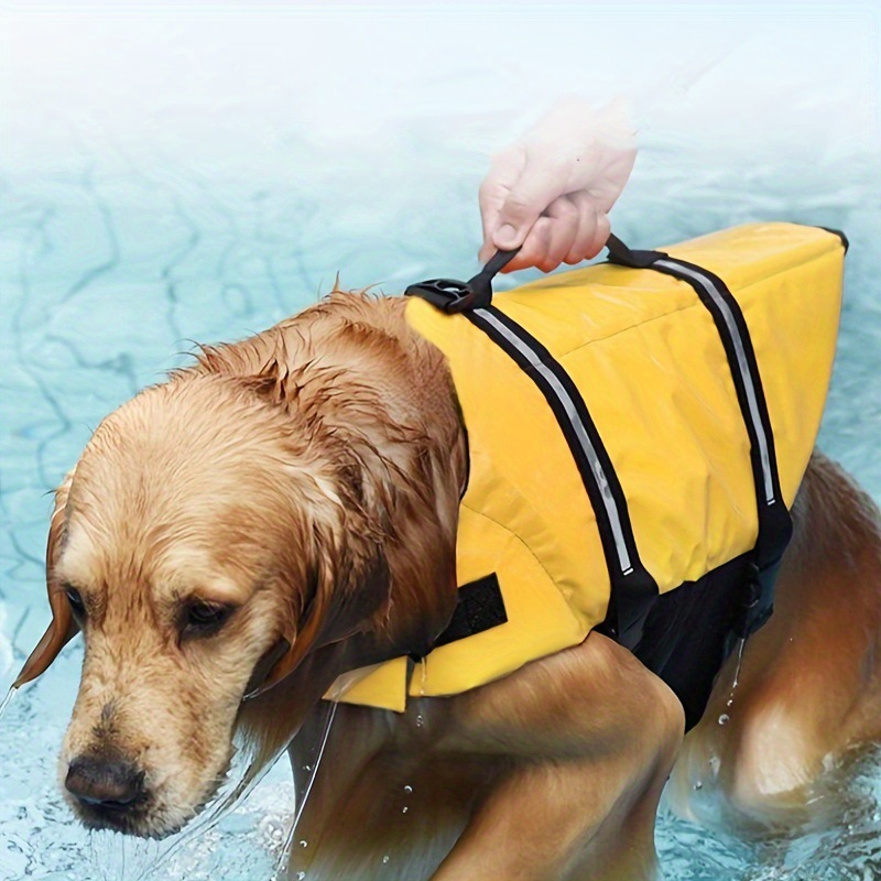 新款跨境狗狗救生衣（带下巴浮板救援手柄，适用于小型犬跨境