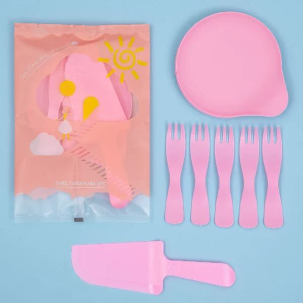 Hollow Yun Duo bag water droplet plate powder 5 plate fork knife 36 sets