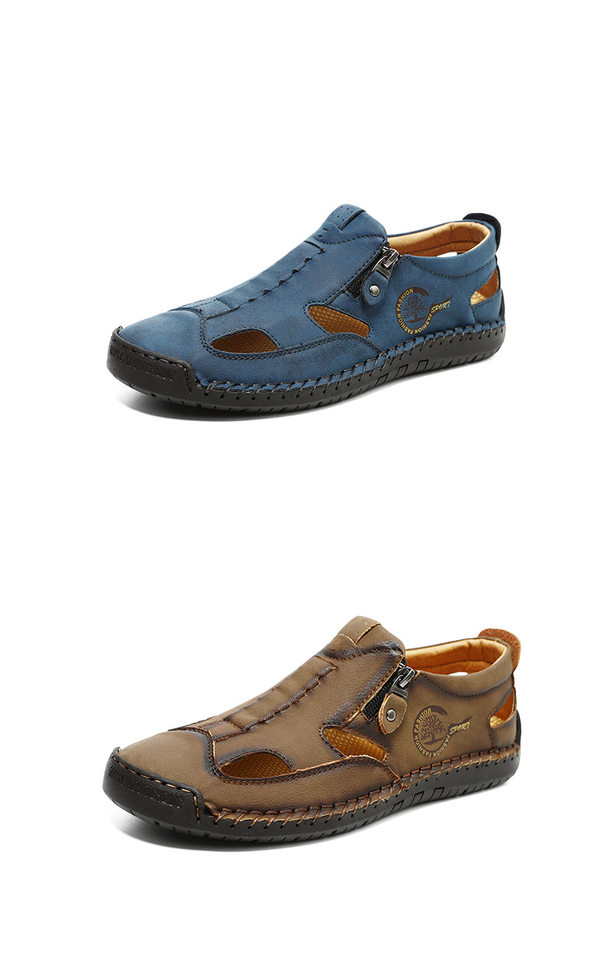 Dép sandal nữ bít mũi quai khâu thoáng khí chống trượt — F 6611m màu, F6611 hồng, F6611 kaki, F6611 màu vàng chi tiết 31