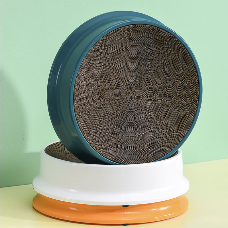 抓盆猫窝一体磨爪器圆型猫爪板可替换瓦楞纸箱玩具厂家直销