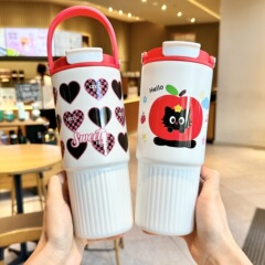 车载冰霸保温杯男女高颜值吸管水杯2025新款大容量车载杯子礼物