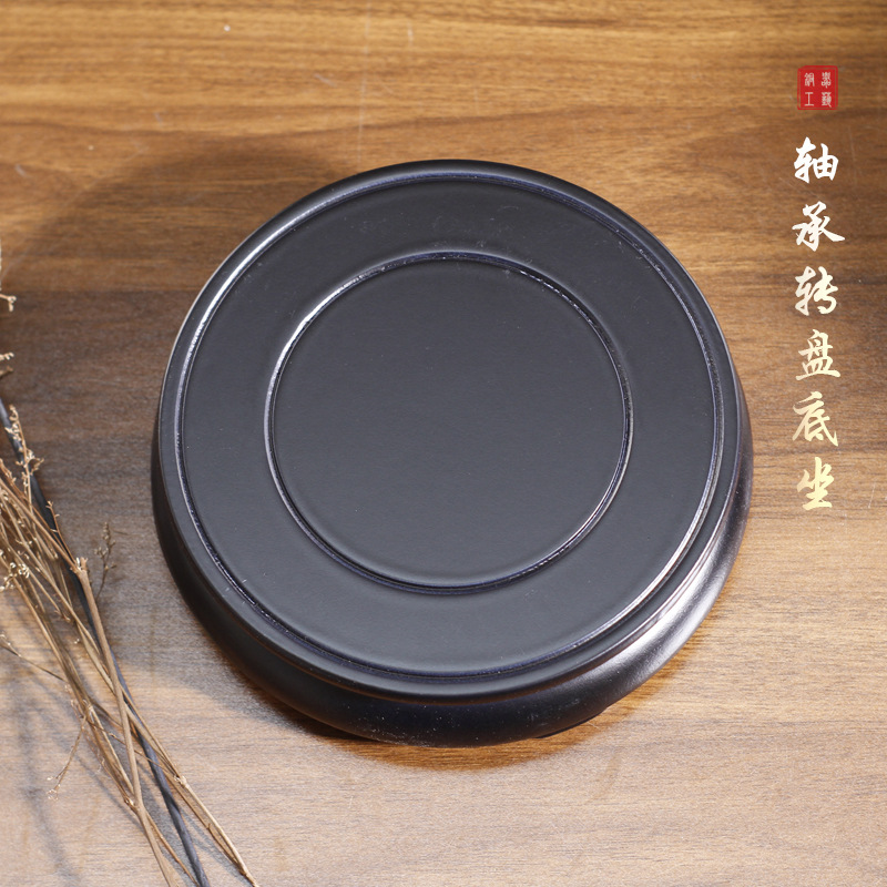 批發實木可旋轉底座木質圓形底座花盆魚缸工藝品擺件花瓶奇石佛像