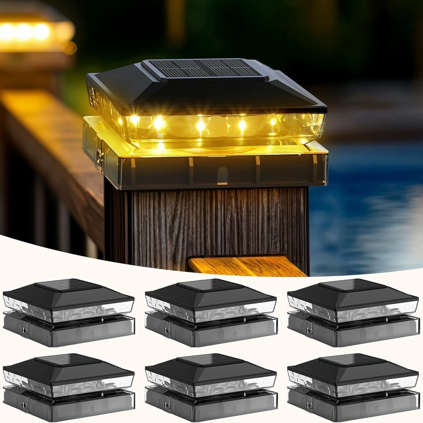 Трансграничная солнечная колонна, налобный фонарь, уличный водонепроницаемый светильник для виллы, дверной столб, настенный светильник, уличный светильник для двора, столбчатый светильник