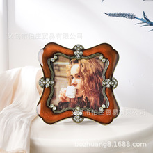 欧式古典摆台 红色方形仿古装饰摆件 写真相架家纺家饰家居相框画