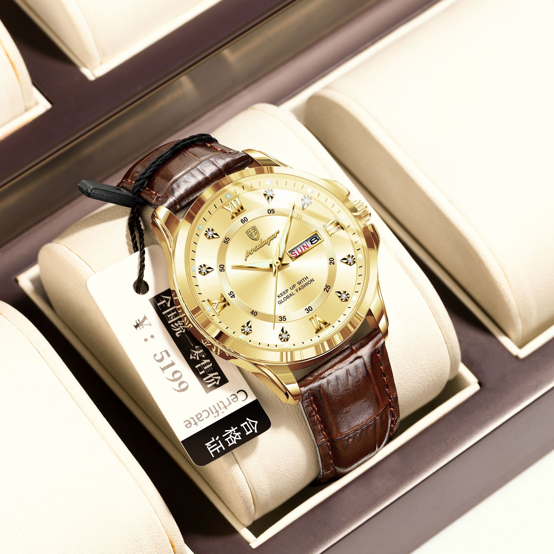 Cinturón de marca suiza, relojes para hombres, relojes de pulsera impermeables de lujo para estudiantes, relojes de pulsera impermeables en vivo de comercio exterior, una venta