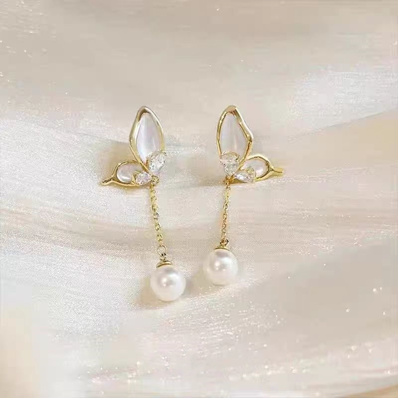 Cubic Zirconia And Pearl Stud Earrings, Delicate And Versatile For Work, Commute And Daily Wear. Hypoallergenic, Tarnish-resistant And Durable For Lon_voghion.com
