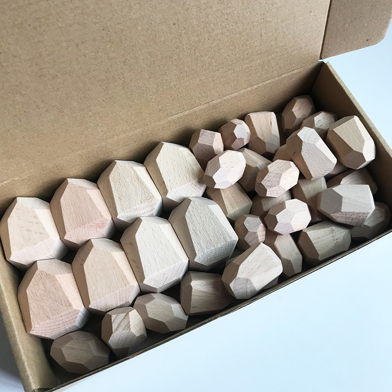 Weiweihu Juego de piedra apilada de color de madera Venta caliente transfronteriza de bloques de construcción de Jenga Juguetes educativos de entrenamiento de integración sensorial para niños