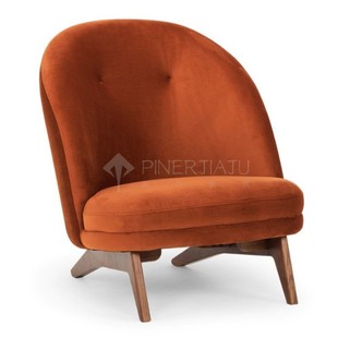 Nordic Simple Atmospheric Solid Wood Fabric Sofa Chair Small Apartment Living Room Bedroom Balcony Lazy Leisure Single Chair