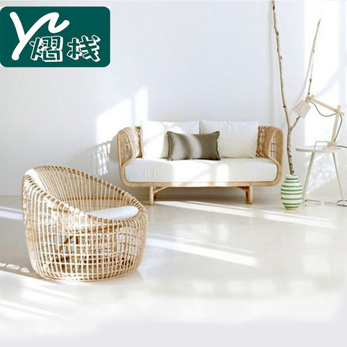 Outdoor sofa courtyard garden hotel inn sofa coffee table set outdoor terrace villa balcony wicker furniture