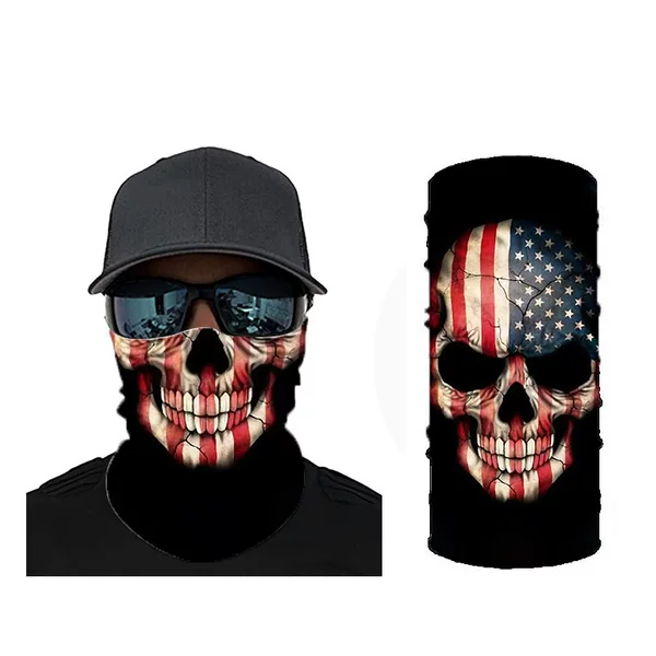 Magic Headscarf Bicycle Windproof and Sunproof Cycling Mask Scarf Skull 3D Digital Printing Outdoor Face Towel