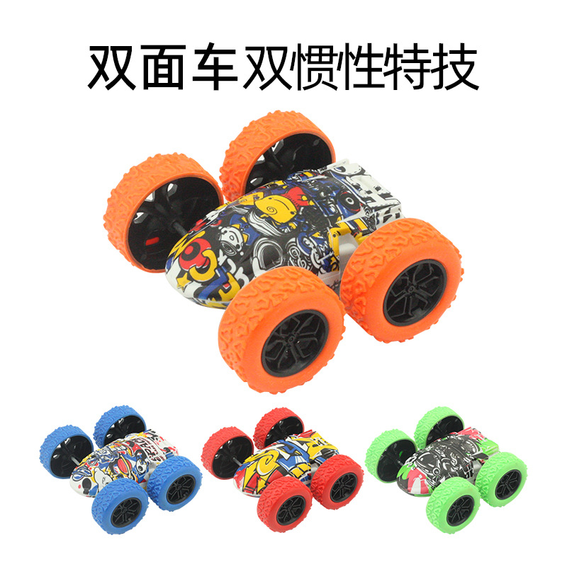 Juguete para niños tracción en las cuatro ruedas truco de inercia modelo de vehículo todoterreno niño juguete graffiti puesto de coche resistente a la caída al por mayor