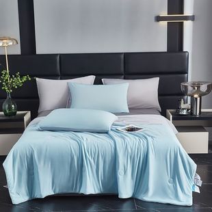 Cool Silk Pure Color Cool Student Accessible Luxury Four-Piece Set 2025 Classy Classy Summer Cool Quilt Double New Style