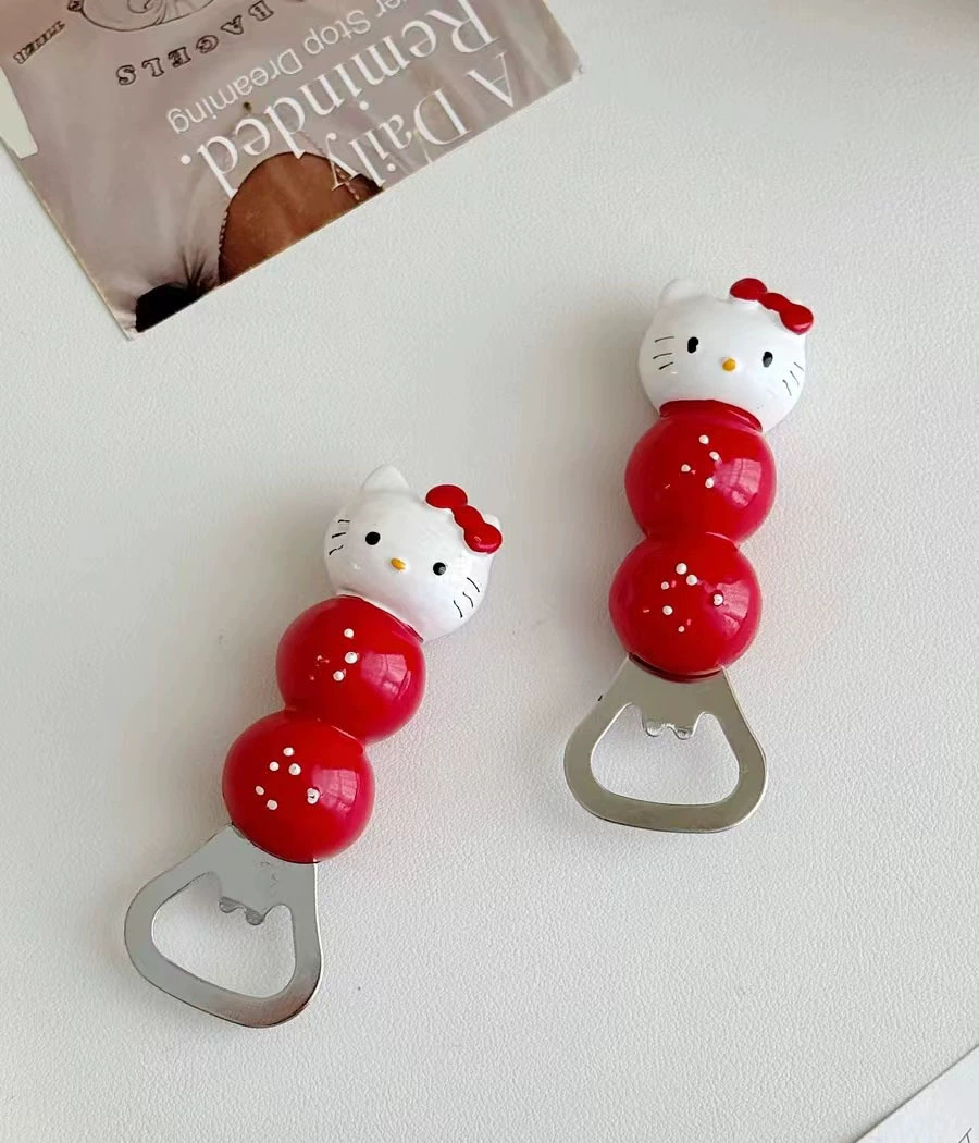 Милый кот КТ, конфеты из боярышника, открывалка для бутылок, наклейка на холодильник, креативная домашняя магнитная наклейка с сообщением, стерео декоративная открывалка, украшения