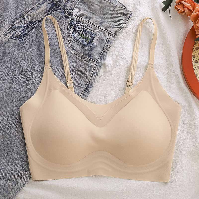 女性用リキッドファンデーション下着、シームレス、通気性、大きな胸、プッシュアップ、副胸縮小、たるみ防止、スポーツインビジブルブラ、薄型|undefined