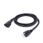 美标延长线 插头电源线 三芯美规公母对插电源线 美式电源延长线