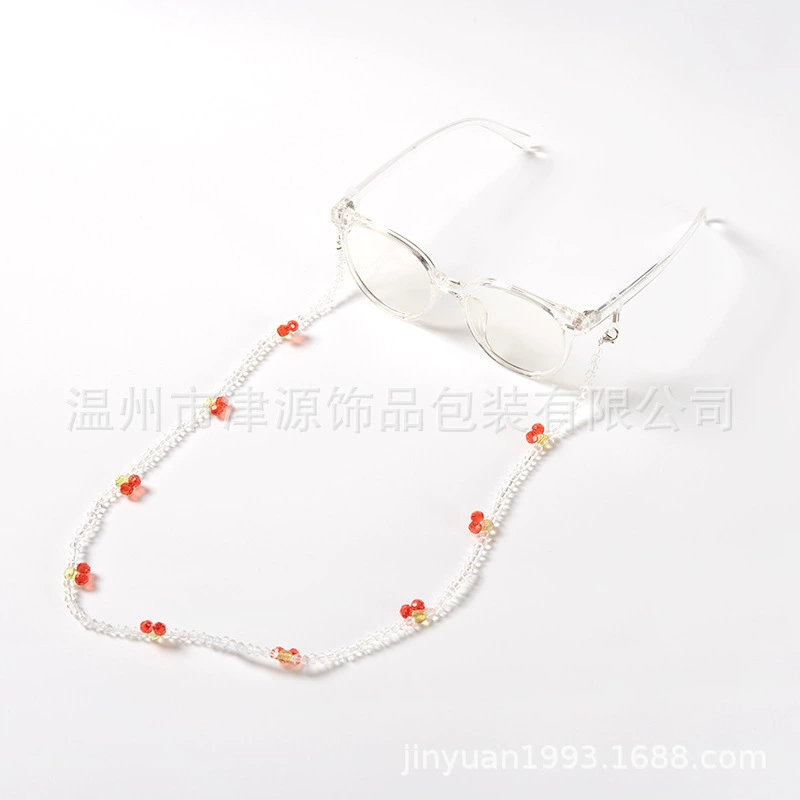 Jinyuan бисером вишневые детские очки цепочка из бусин ремешок модная цепочка на шею полоска аксессуары для очков