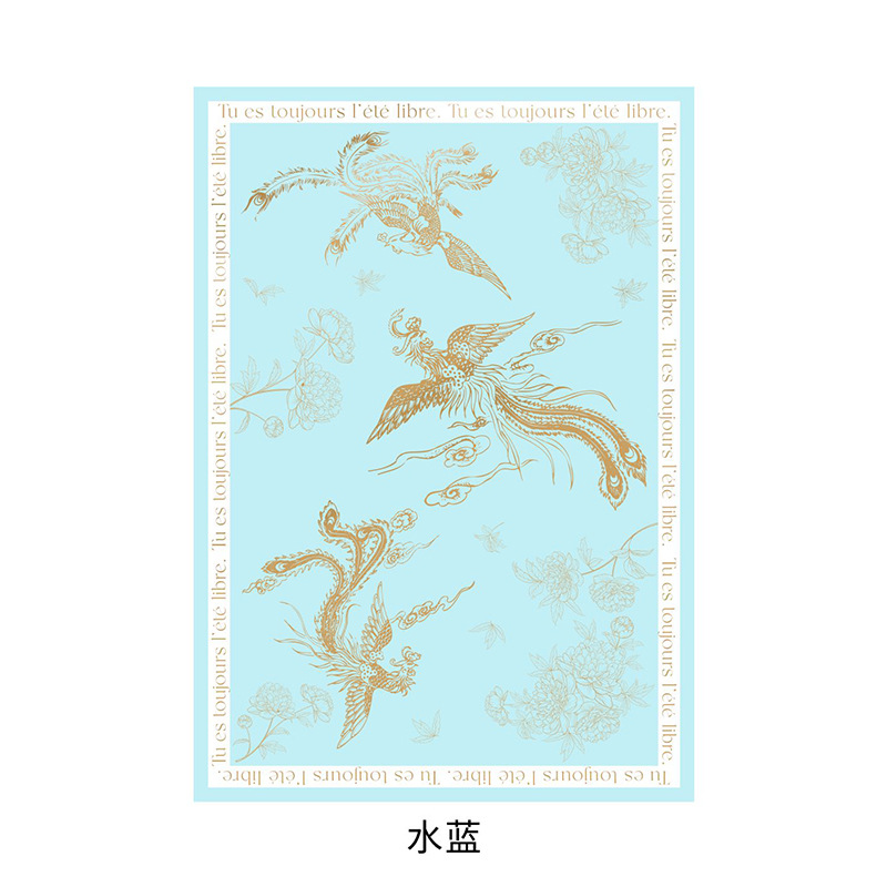 Huasei oro phoenix papel de embalaje de flores impermeable 8 seda espesa Qixi día de San Valentín diy ramo florista papel de embalaje de flores