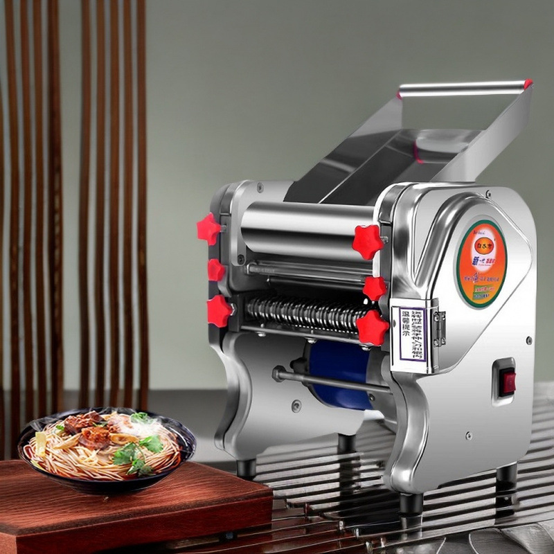 Prensa de fideos doméstica de acero inoxidable multifuncional comercial de cocina de grano de cocina eléctrica pequeña fábrica de fideos al vapor al por mayor