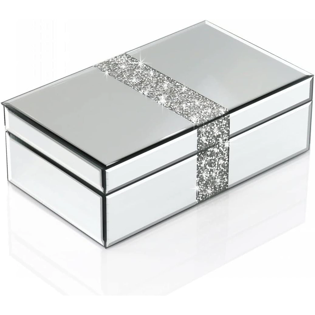 Коробка для хранения ювелирных изделий из хрустального стекла, высококачественная тарелка для демонстрации ожерелья, тарелка для часов, упаковочная коробка для хранения часов