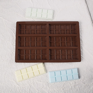 6 Consecutive Long Square Chocolate 753 Silicone Cake Mold DIY Biscuit Pudding Dessert Cake Baking Mold