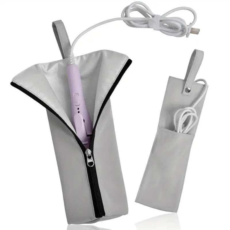 Heatguard Polyester Storage Bag for Curling Irons and Hair Straighteners, Portable Fireproof Organizer Storage Bag