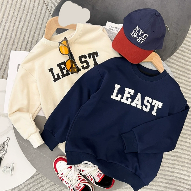 Толстовка для мальчиков 2025, осенняя новинка, детская осенняя повседневная осенняя одежда с круглым вырезом, детская одежда, зимняя одежда с героями мультфильмов