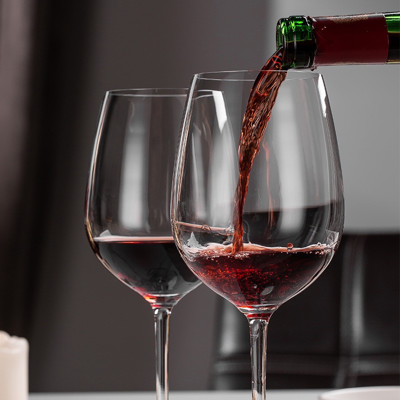 Tazas de cristal de alto pie tazas de vino