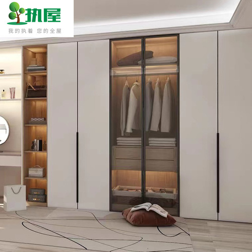 Custom wholesale Beijing wardrobe tatami wardrobe entire house integrated shoe cabinet book cabinet desk wine cabinet TV cabinet