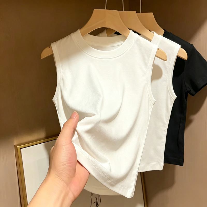 230g Pure Cotton Kidsren's Pure Color Sleeveless Vest 2026 Summer Round Neck Cotton Kidsren's T-Shirt for Boys and Girls 230g Pure Cotton Kidsren's Pure Color Sleeveless Vest 2026 Summer Round Neck Cotton Kidsren's T-Shirt for Boys and Girls
