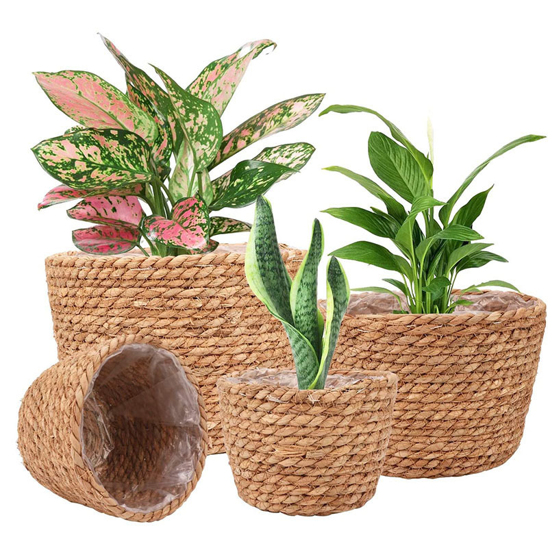 Multifunctional Storage Basket Plant Flower Pot Straw Woven Seagrass Woven Amazon Plant Basket Indoor Decorative Flower Pot Multifunctional Storage Basket Plant Flower Pot Straw Woven Seagrass Woven Amazon Plant Basket Indoor Decorative Flower Pot