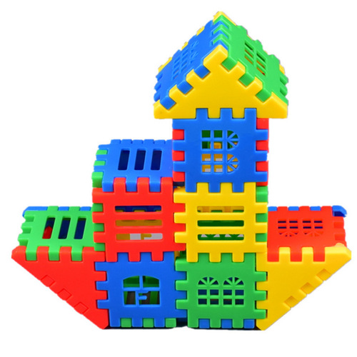 Ready-to-ship educational assembly toy, children's three-dimensional house building blocks, large-piece building blocks, free assembly wholesale