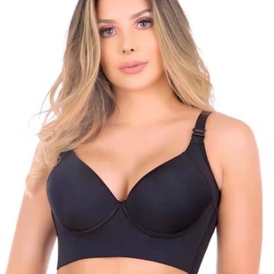 Cross-border Underwear Memory Steel Ring Gathering Collapsing Paramilia Anti-sagging Sports Back Bra European and American Underwear Factory