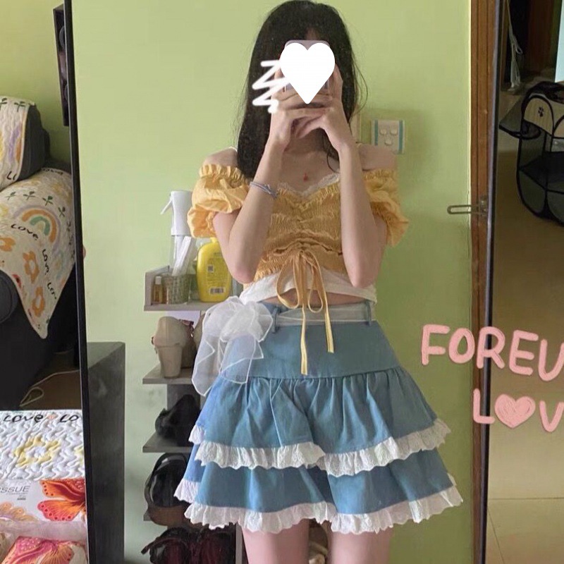 Summer Japanese cute lace belt