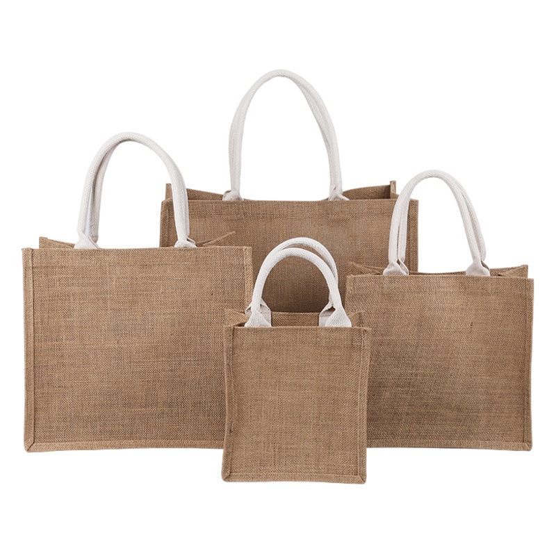 Muji bolso de lino en stock al por mayor bolsa de lino regalo bricolaje pintado a mano bolsa de yute personalización