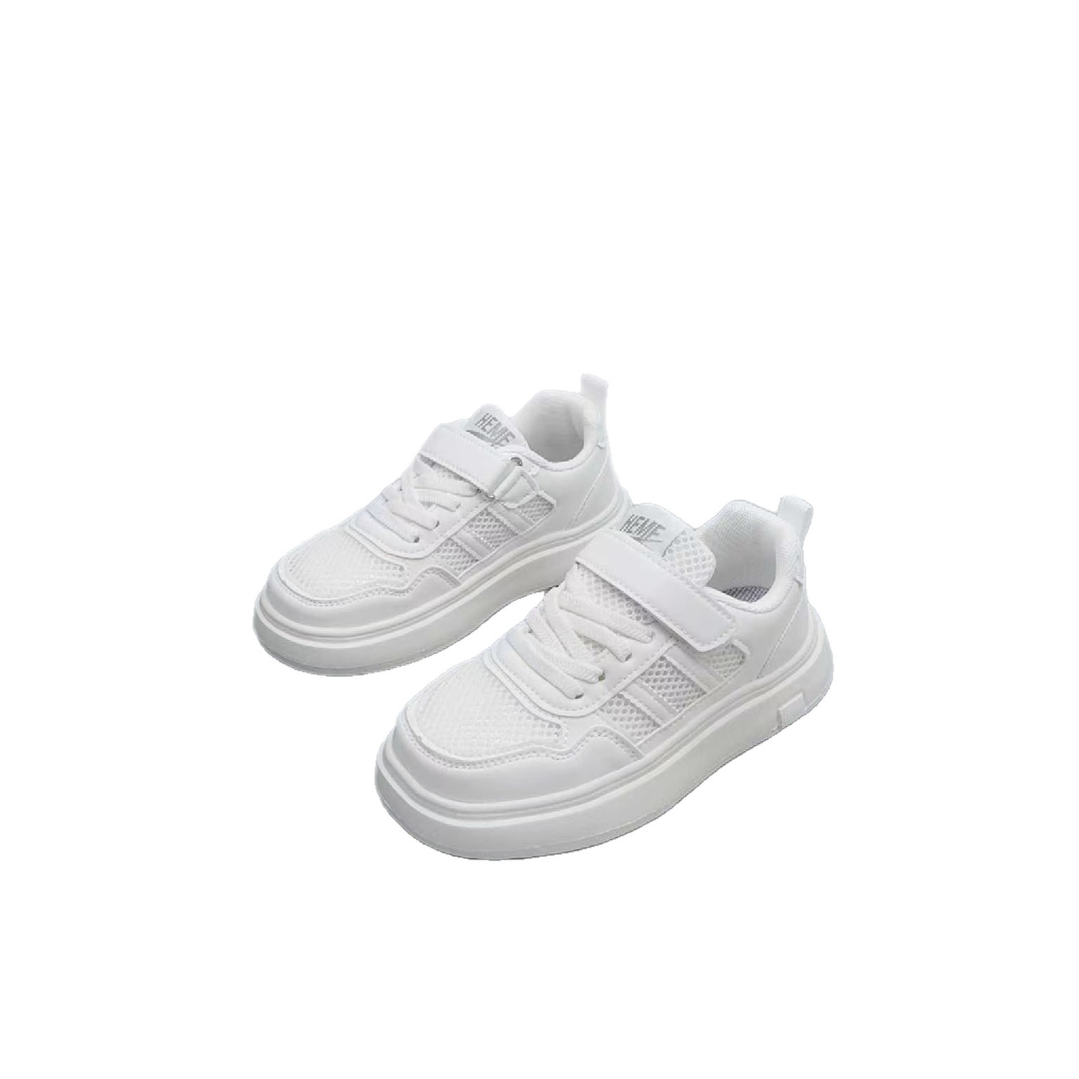 Seis niños nuevos zapatos blancos de una sola red para niños de 6 a 15 años zapatos deportivos de una sola red para niños grandes zapatillas de deporte para niños de gran tamaño