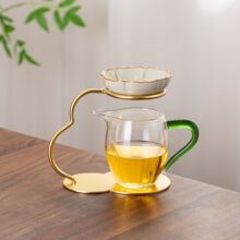 懒人泡茶神器陶瓷茶漏茶滤高档玻璃公道杯茶具茶叶茶隔全瓷过滤网
