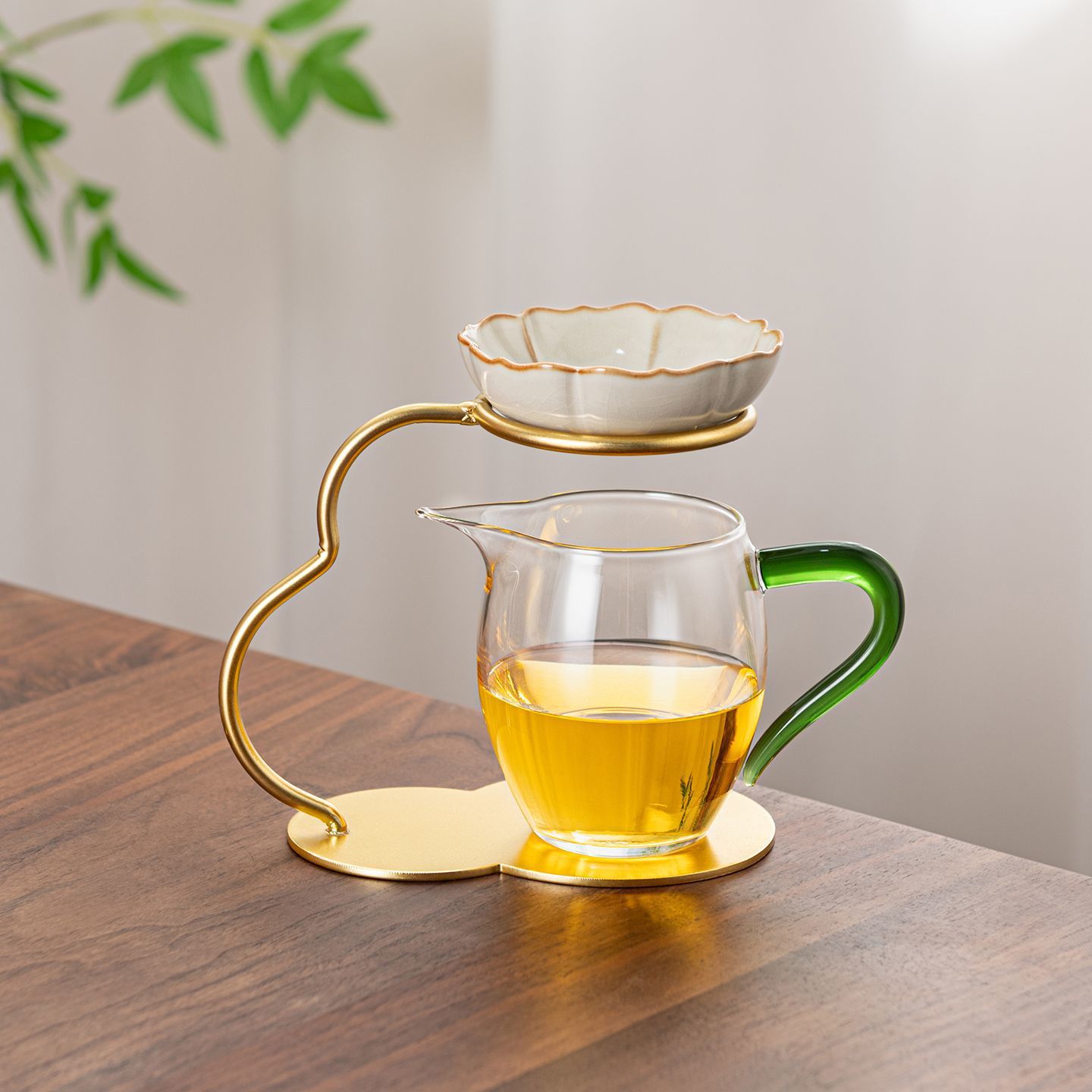 懒人泡茶神器陶瓷茶漏茶滤高档玻璃公道杯茶具茶叶茶隔全瓷过滤网