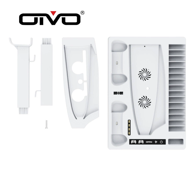 OIVO [PS5 SLIM主机风扇散热底座PS5轻薄款通用款卡碟耳机收纳支架]