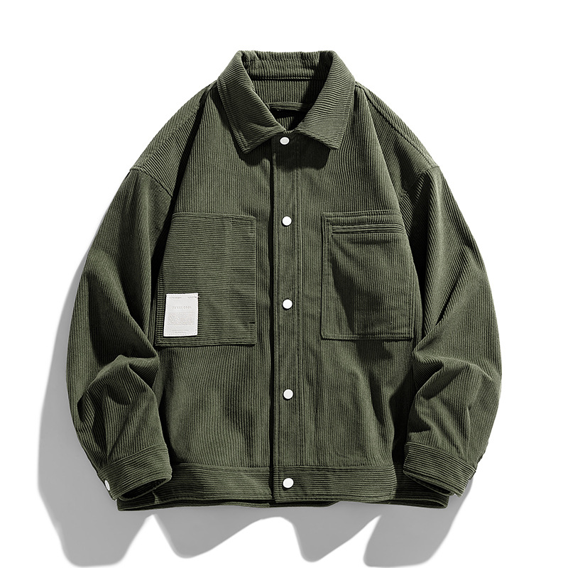 Men's Clothing corduroy jackets retro fashion brand workwear jackets for spring and autumn_voghion.com