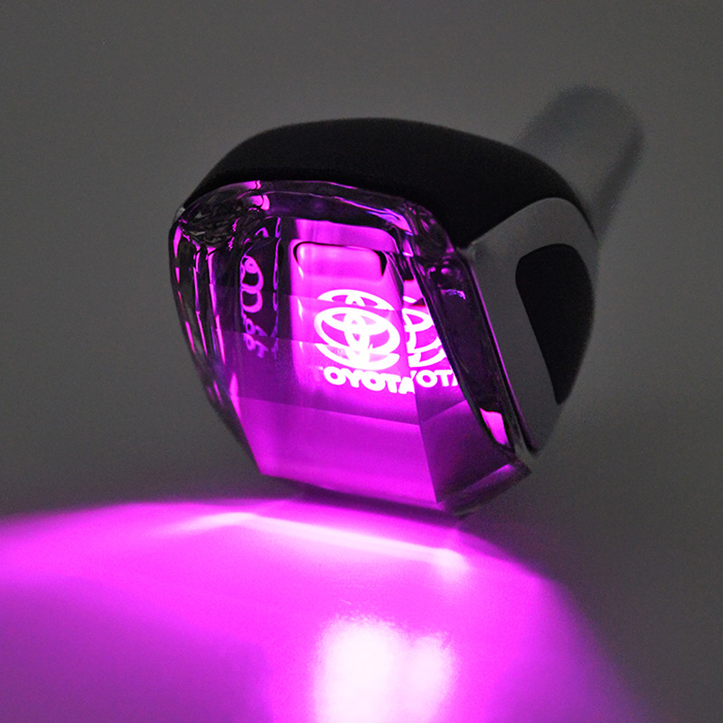 Manija de modificación de coche Cabeza de cambio de cristal LED táctil luminoso con luz de cambio universal de la cabeza de cambio automático