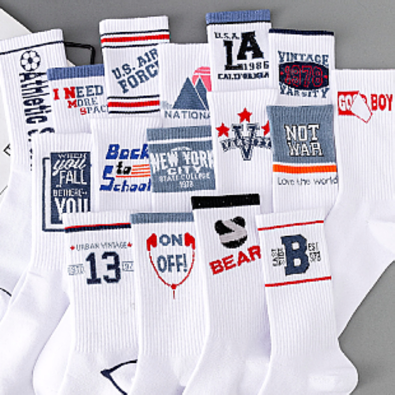 Klein calcetines de moda azul calcetines grandes C Placa de ajedrez estudiante de cuadros ins calcetines de moda a media pierna calcetines largos de otoño e invierno